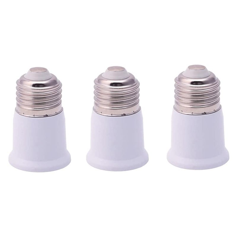 YKCGG E26 Socket Extender - Standard Medium Base, 2.56 inch Extension Socket Adapter,Light Bulb Socket Extension, Lamp Holder Adapter (3 Pack) - Image 1
